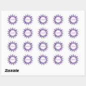 PAARSE Ster: KAMPIOEN Script Ronde Sticker (Vel)