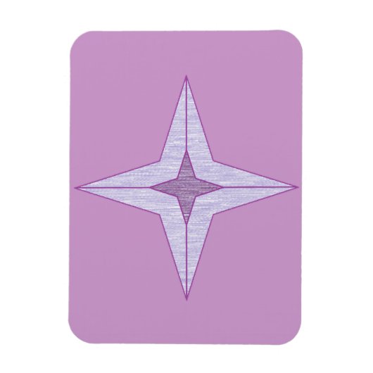 Paarse ster magneet (Verticaal)