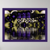 Paarse Ster Reflecties Poster (Voorkant)