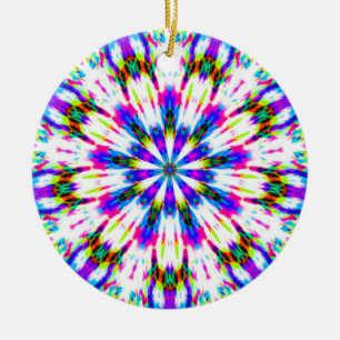 Paarse Ster Sneeuwvlok Keramisch Ornament