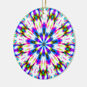 Paarse Ster Sneeuwvlok Keramisch Ornament (Links)