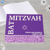 Paarse ster van David Bat Mitswa Gold Gastenboek