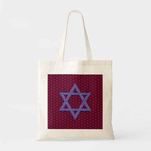 Paarse Ster van David Naadloos Tote Bag (Voorkant)