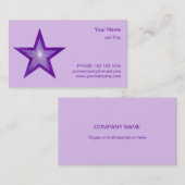Paarse ster visitekaartje  bord paars (Voorkant / Achterkant)