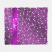 paarse ster, vorm, glanzend, ontwerp, grafisch, be fleece deken (Voorkant (Horizontaal))