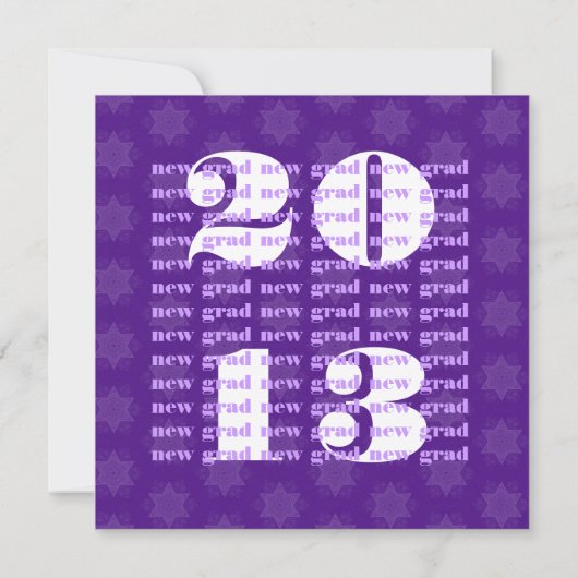 Paarse sterren 2013 Nieuw Afstudeerder of Verander Aankondiging (Achterkant)