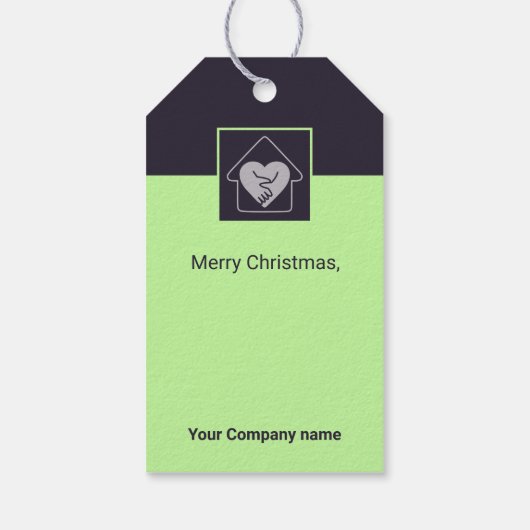 Paarse sterren Aangepaste Afbeeldingen Kerst Versi Cadeaulabel (Achterkant)