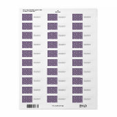 Paarse sterren Aangepaste retouradreslabels Etiket (Full Sheet)
