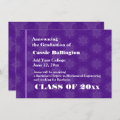 Paarse sterren Aankondiging nieuw Afstudeerder elk (Voorkant / Achterkant)