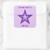 Paarse Sterren Bookplaat sticker bord paarse (Tas)