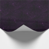 Paarse sterren cadeaupapier (Hoek)