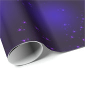 Paarse sterren cadeaupapier (Rol Hoek)