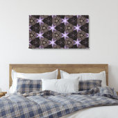 Paarse sterren canvas afdruk (Insitu (Slaapkamer))
