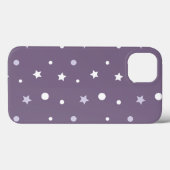 Paarse sterren Case-Mate iPhone case (Achterkant (horizontaal))