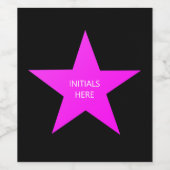 Paarse Sterren DIY Wijn Etiket (Enkel label)
