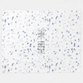 Paarse sterren fleece deken (Voorkant (Horizontaal))