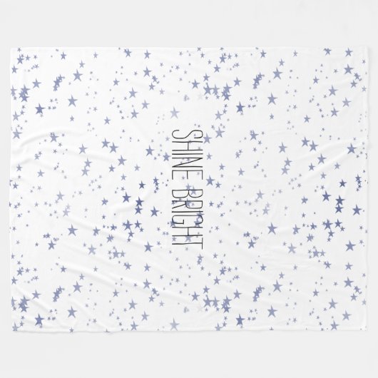 Paarse sterren fleece deken (Voorkant (Horizontaal))