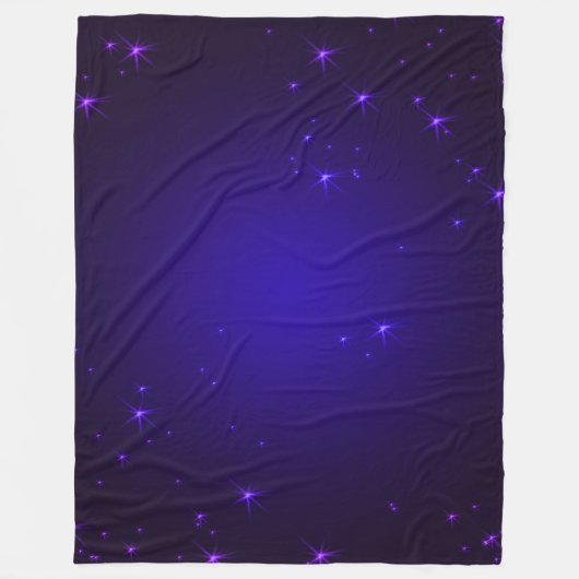 Paarse sterren fleece deken (Voorkant)