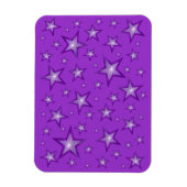 Paarse sterren, flexibel magneet paars (Verticaal)