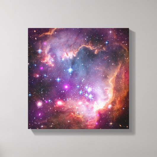 Paarse sterren Galaxy Space Astronomie Canvas Afdruk (Voorkant)