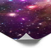 Paarse sterren Galaxy Space Astronomie Poster (Hoek)