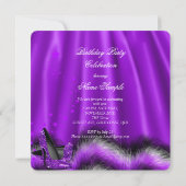 Paarse sterren Hoogheels gevarenverlichting Kaart (Achterkant)