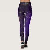 Paarse sterren in de ruimte NASA Leggings (Achterkant)