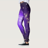 Paarse sterren in de ruimte NASA Leggings (Links)