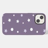 Paarse sterren iPhone hoesje (Achterkant horizontaal)