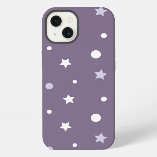 Paarse sterren iPhone hoesje (Achterkant)