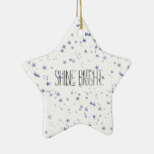 Paarse sterren keramisch ornament (Rechts)