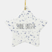 Paarse sterren keramisch ornament (Voorkant)