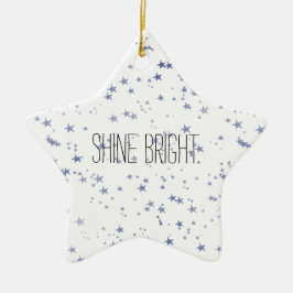 Paarse sterren keramisch ornament