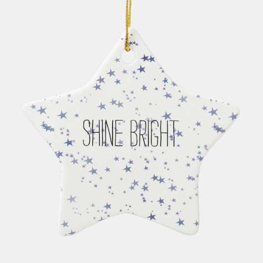 Paarse sterren keramisch ornament (Voorkant)