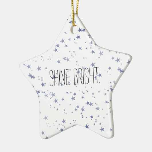 Paarse sterren keramisch ornament (Links)