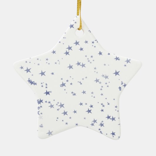 Paarse sterren keramisch ornament (Achterkant)