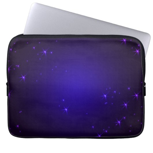 Paarse sterren laptop sleeve (Voorkant)