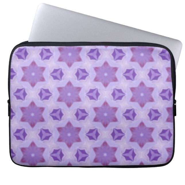 Paarse sterren laptop sleeve (Voorkant)
