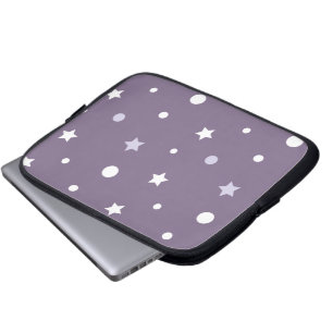 Paarse sterren laptop sleeve
