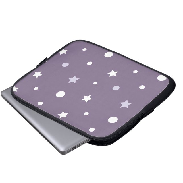Paarse sterren laptop sleeve (Voorkant onderkant)