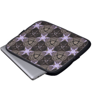 Paarse sterren laptophoes laptop sleeve