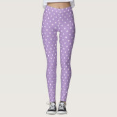 Paarse sterren Leggings (Voorkant)