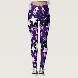 Paarse sterren leggings