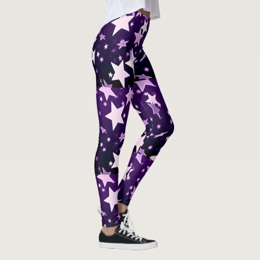 Paarse sterren leggings (Rechts)