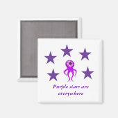 Paarse sterren overal magneet (Voorkant / Achterkant)