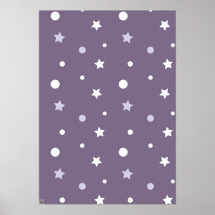 Paarse sterren poster