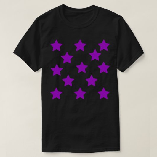 Paarse sterren t-shirt (Design voorkant)