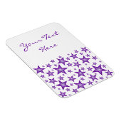 Paarse sterren 'Tekst' flexibel magneet verticaal  (Rechterzijde)