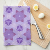 Paarse sterren theedoek (Quarter Fold)