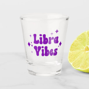 Paarse sterren voor de dierentuin van Libra Vibes Shot Glas